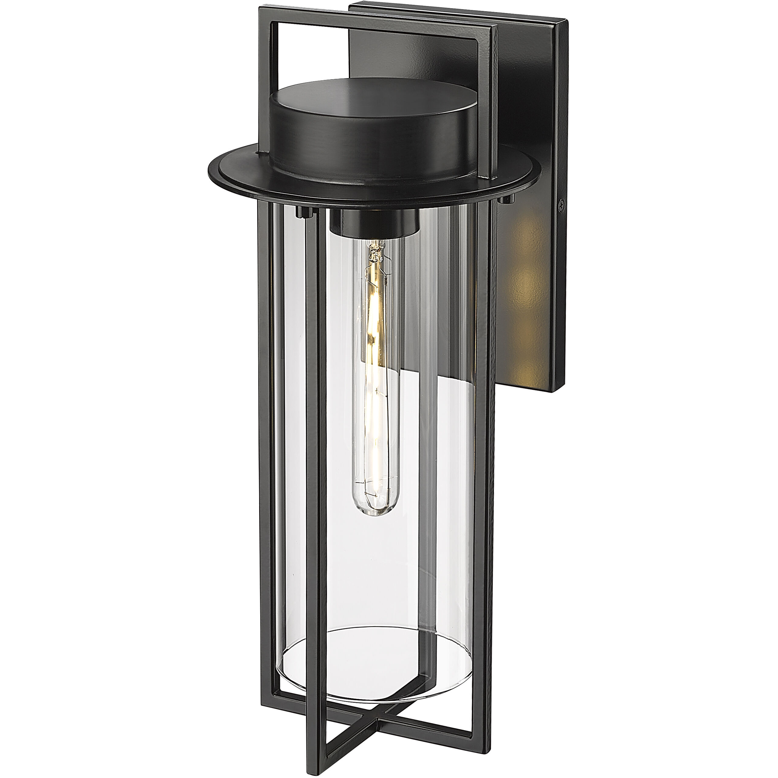 Russell 1 Light 18.75 inch Powder Coated Black Outdoor Wall Sconce